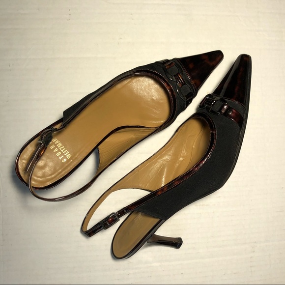Stuart Weitzman Shoes - Stuart Weitzman Patent Leather Slingback Heels SZ9